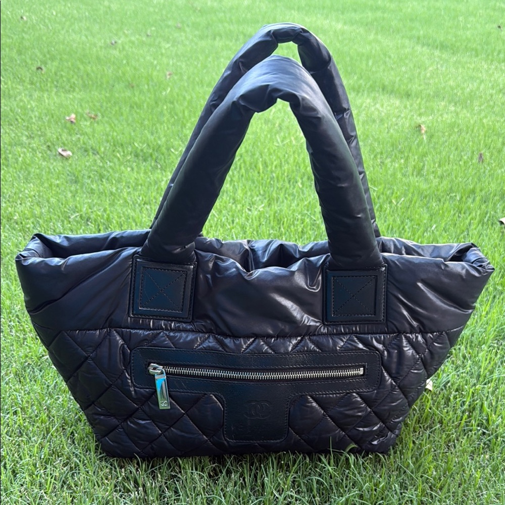 Chanel CoCo Cocoon Small Black Quilted Tote Bag